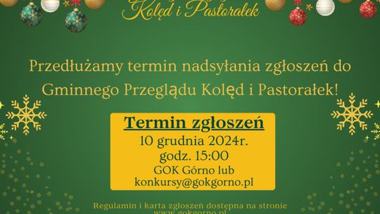 9. Gminny Przegląd Kolęd i Pastorałek w Górnie pod patronatem Radia Rekord. Przedłużamy termin zgłoszeń!