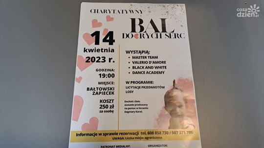 "Bal dobrych serc" ma pomóc chorej Dagmarce 