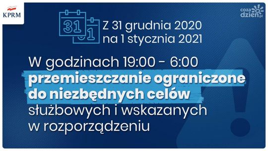 Będzie kwarantanna narodowa i zakaz przemieszczania się w Sylwestra