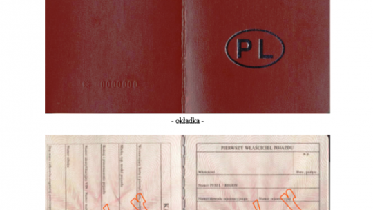 Bez kart pojazdu i nalepek rejestracyjnych