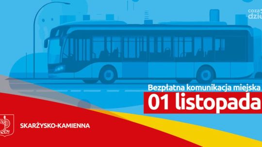 Bezpłatna komunikacja miejska 1 listopada w Skarżysku-Kamiennej