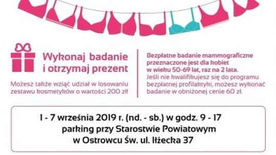 Bezpłatne badania mammograficzne 
