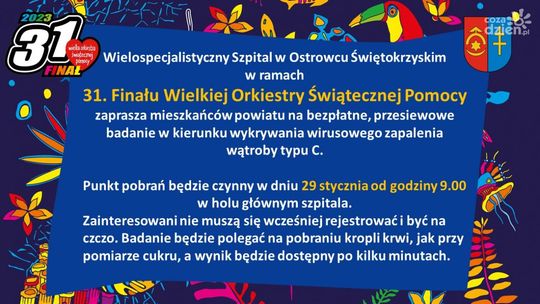 Bezpłatne badania przesiewowe w ostrowieckim szpitalu w ramach WOŚP