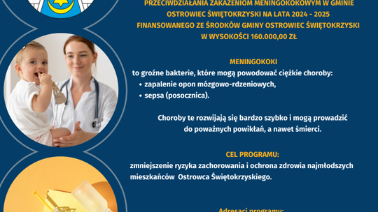 Bezpłatne szczepienia przeciwko meningokokom dla dzieci z Ostrowca 