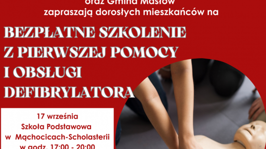 Bezpłatne szkolenie z pierwszej pomocy dla mieszkańców gminy Masłów