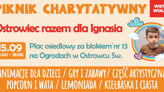 Charytatywny piknik dla Ignasia. Ostrowiec razem w walce o zdrowie 7-latka