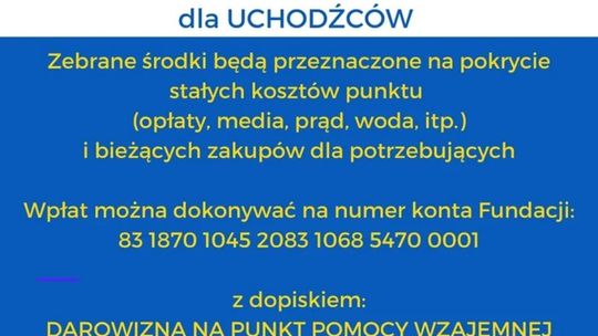 Coraz większa fala pomocy dla uchodźców, którzy trafią do Ostrowca