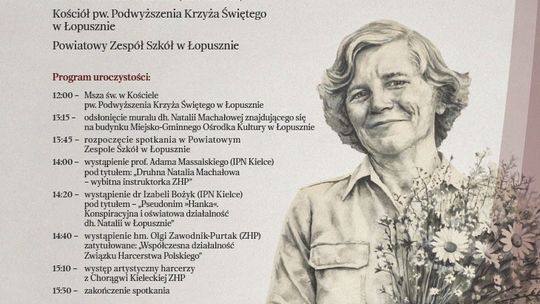 Druhna Natalia Machałowa upamiętniona w Łopusznie. Odsłonięcie muralu w Dniu Polskiego Państwa Podziemnego