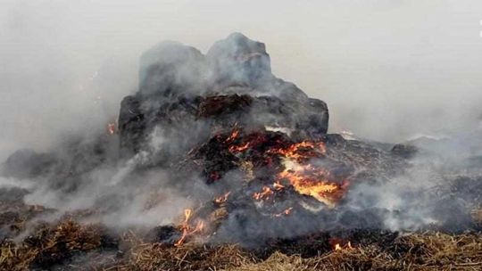 Dwa pożary pól oddalonych o 4 km od siebie