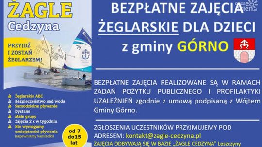 Dzieci z gminy Górno nauczą się żeglować