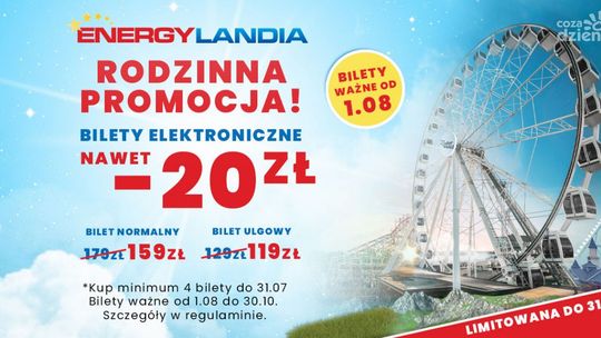 Energylandia zaskoczyła wszystkich! Jedyna taka, rodzinna, limitowana promocja na bilety ważne od sierpnia. Znamy szczegóły!