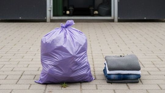 Fioletowe worki na tekstylia zostają w Kielcach