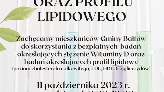 Gmina Bałtów zaprasza mieszkańców na badania
