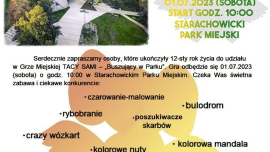 Gra miejska w starachowickim parku 