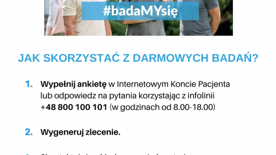 Jeszcze można skorzystać z bezpłatnych badań profilaktycznych 