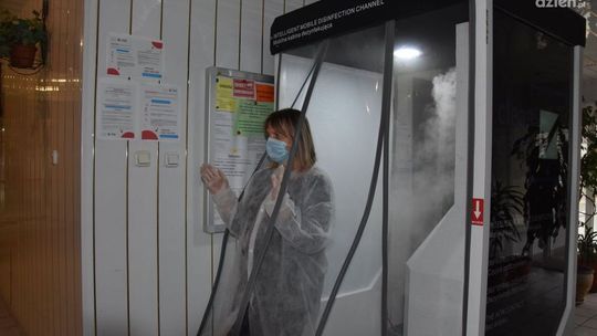 Kabina do dezynfekcji w DPS-ie przy ul. Grabowieckiej