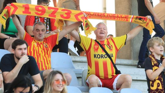 Kibice na meczu Korony z Wartą