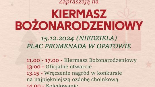 Kiermasz Bożonarodzeniowy w Opatowie – poczuj magię świąt!