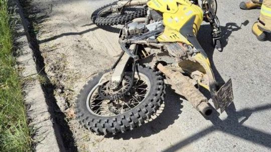 Kolizja pojazdu osobowego z motocyklem