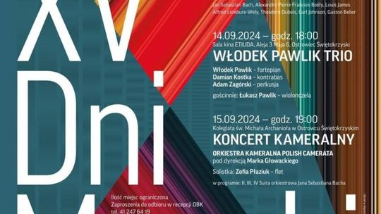Koncert organowy, jazz i utwory  kameralne zabrzmią podczas Dni Muzyki w Ostrowcu 