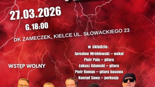 Koncert zespołu „Red Water” w Kielcach – rockowa energia w „Zameczku”