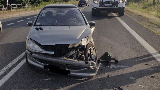 Kraksa dwóch samochodów na DK 9 w Miłkowie 