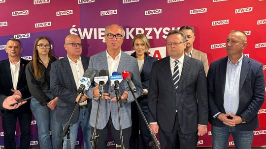 Lewica stawia na mieszkalnictwo i energetykę. Włodzimierz Czarzasty i Andrzej Szejna na konferencji w Kielcach