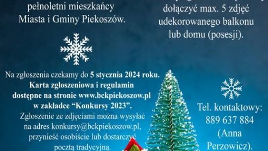 Magia Świąt w Piekoszowie: Konkurs na Najpiękniej Udekorowany Dom