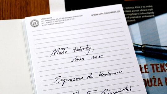 "Małe teksty, wielka moc" - rusza konkurs na pozytywne wersy