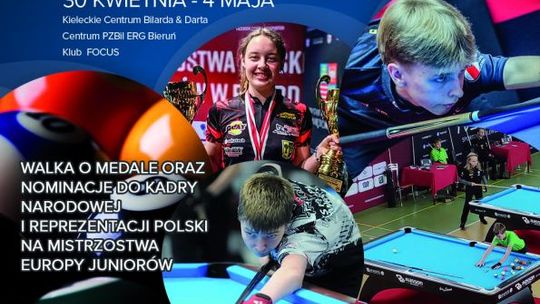 Mistrzostwa Polski Juniorów w Bilard – Kielce 2025. Kielczanie z szansami na medale!