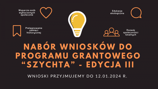 Nabór wniosków do programu grantowego "Szychta" – edycja III