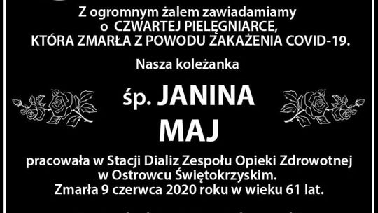 Nie żyje pielęgniarka zarażona koronawirusem 