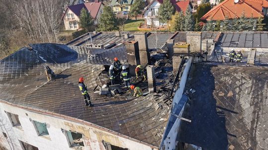 Niebezpieczny pożar pustostanu Niebezpieczny pożar pustostanu