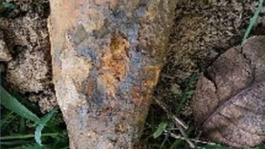 Niewybuch - pamiątka po wojnie na terenie powiatu ostrowieckiego 