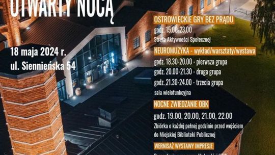 Nocne zwiedzanie ostrowieckich placówek kultury