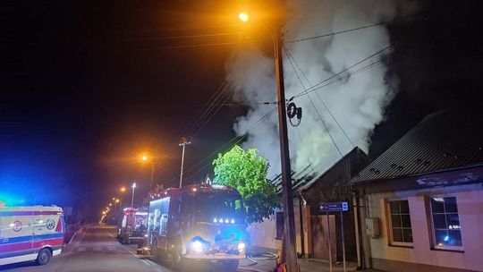 Nocny pożar w Ćmielowie