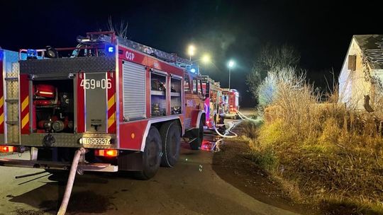 Nocny pożar w Janiku