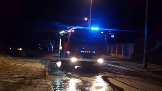 Nocny pożar w Starachowicach 