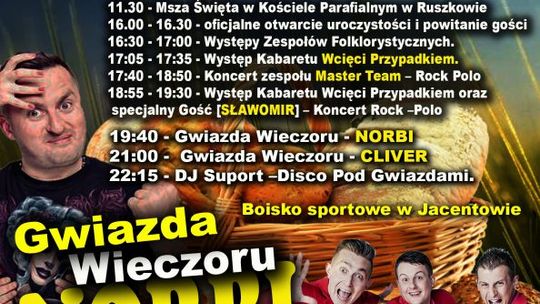 Norbi i Cliver gwiazdami Święta Chleba w Jacentowie