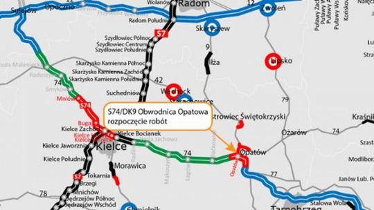 Objazdy na DW 757 relacji Opatów- Iwaniska 