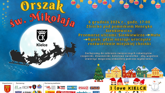 Orszak Świętego Mikołaja przejdzie przez centrum Kielc!