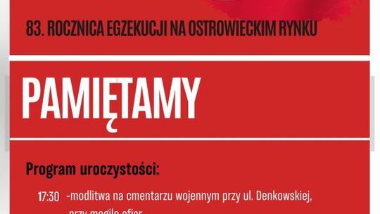 Ostrowiec pamięta o zamordowanych w czasie II wojny światowej mieszkańcach 