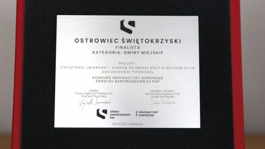 Ostrowiec Św. doceniony za certyfikaty językowe