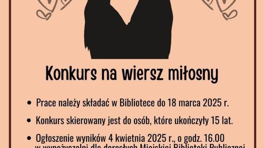 Ostrowiecki konkurs na wiersz o miłości 