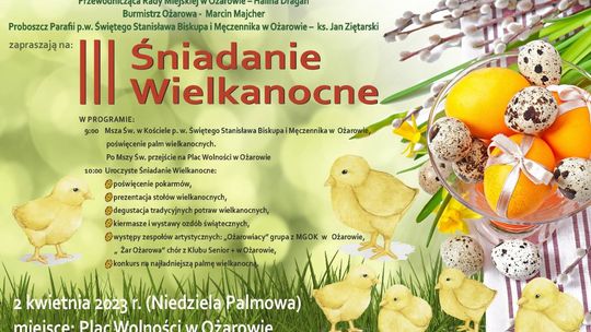 Ożarów zaprasza na miejskie śniadanie wielkanocne 
