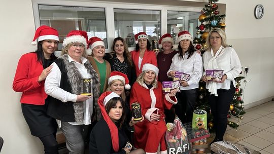 Paczka dla zwierzaczka od pracowników ostrowieckiego urzędu pracy 