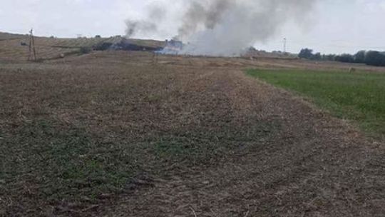 Paliło się zboże w Grójcu
