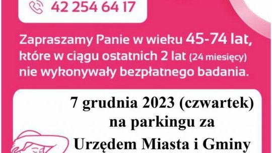 Panie z gminy Kunów mogą wykonać bezpłatną mammografię 