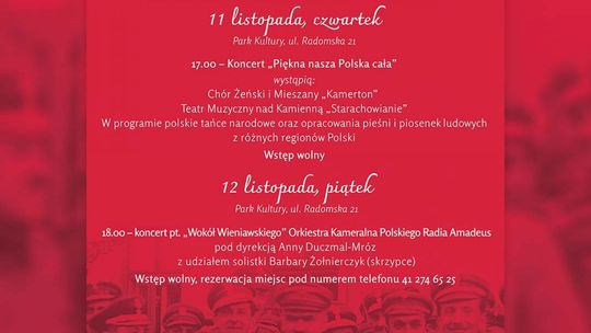 Patriotyczne koncerty w Parku Kultury  