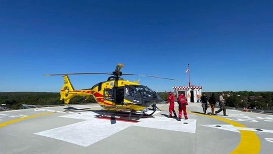 Pierwszy lot ze szpitalnego lądowiska 